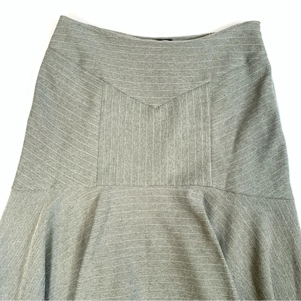 Apostrophe Gary Pinstripe Ruffle  Asymmetric Skirt Size 12 - Image 8