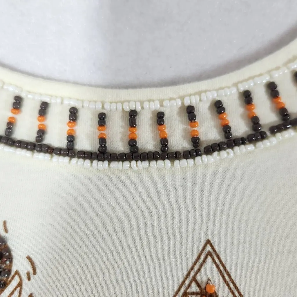 Altar'd State Cream Halter Top with Beading NWT Size Small Boho Halter Top - Image 6