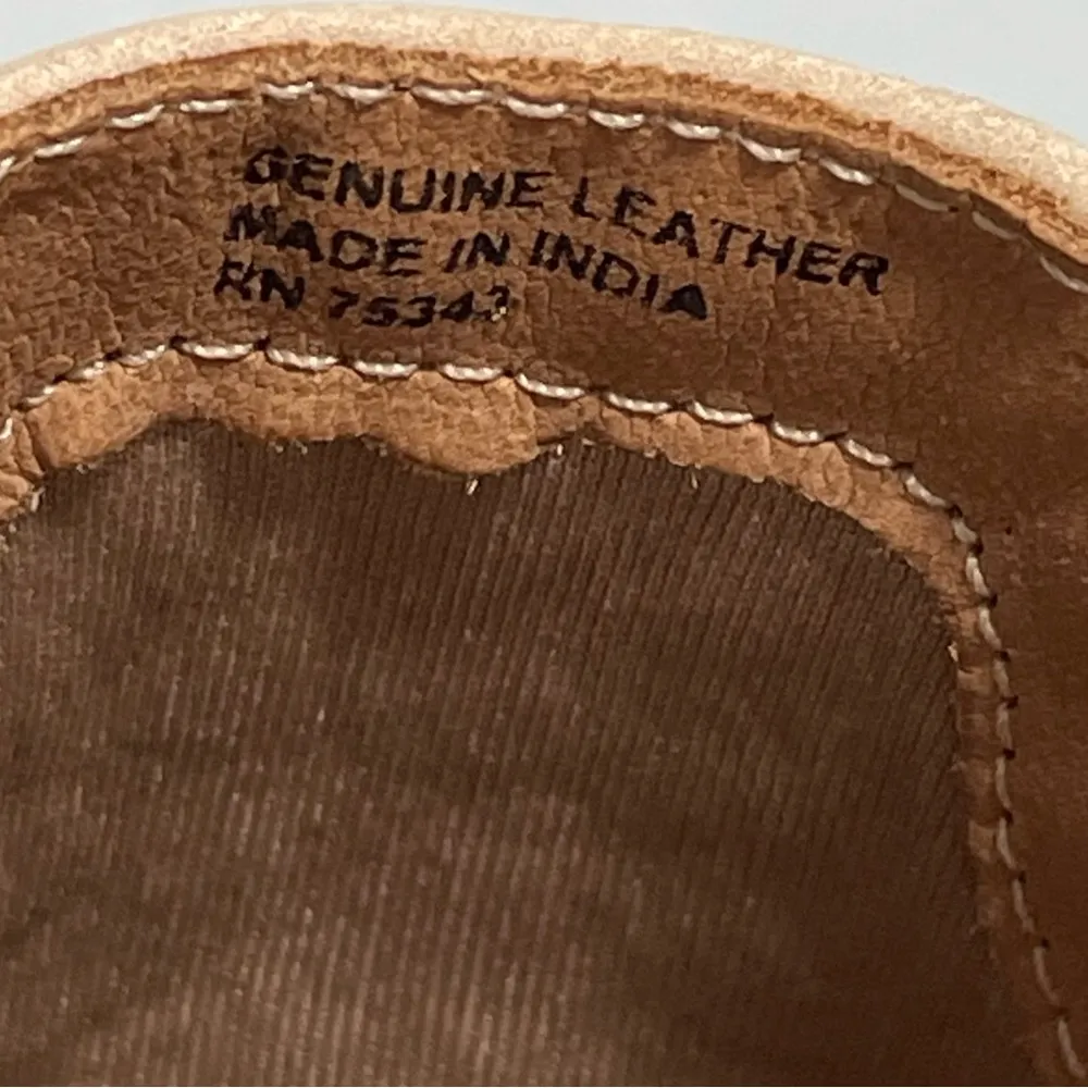 NWT Joie Leather Woven Mules Slides Flats Slip On Shoe Tan Nude Beige Size 6 / 7 - Image 6