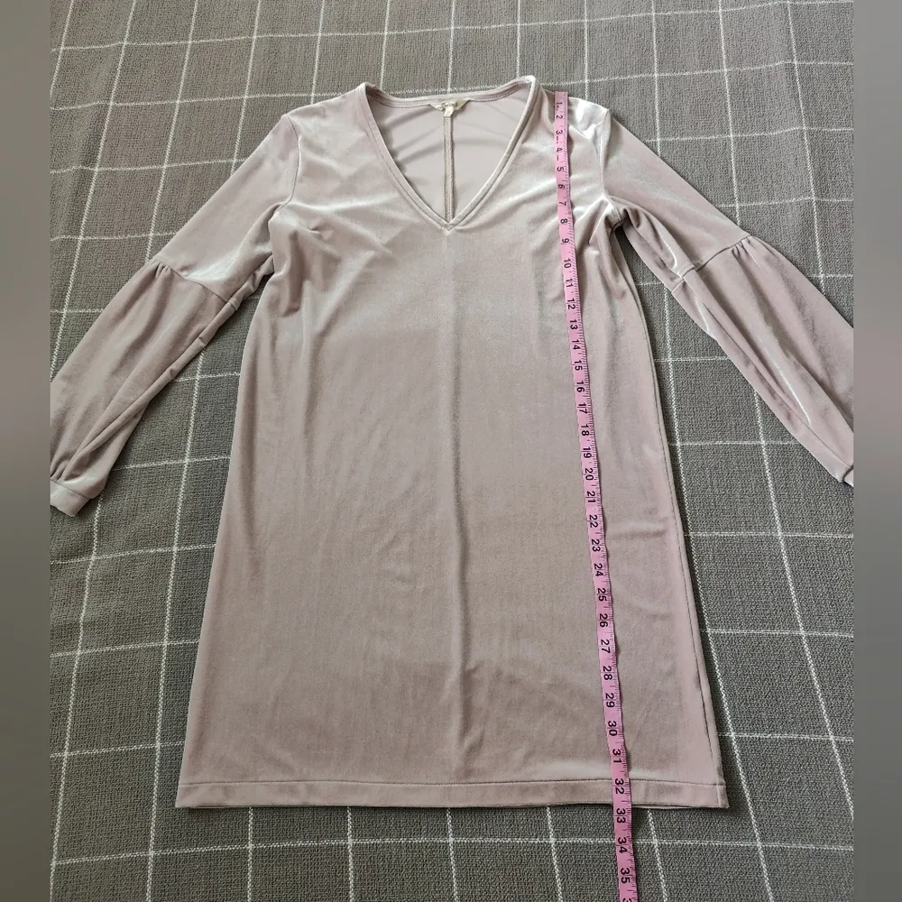 Madewell Velvet Balloon-Sleeve Dress Lilac Purple - Image 4