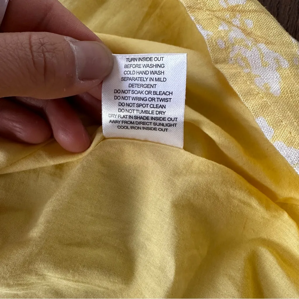 Sabo Skirt Lulu Dress in yellow with a floral print XS | Long sleeve - Image 9