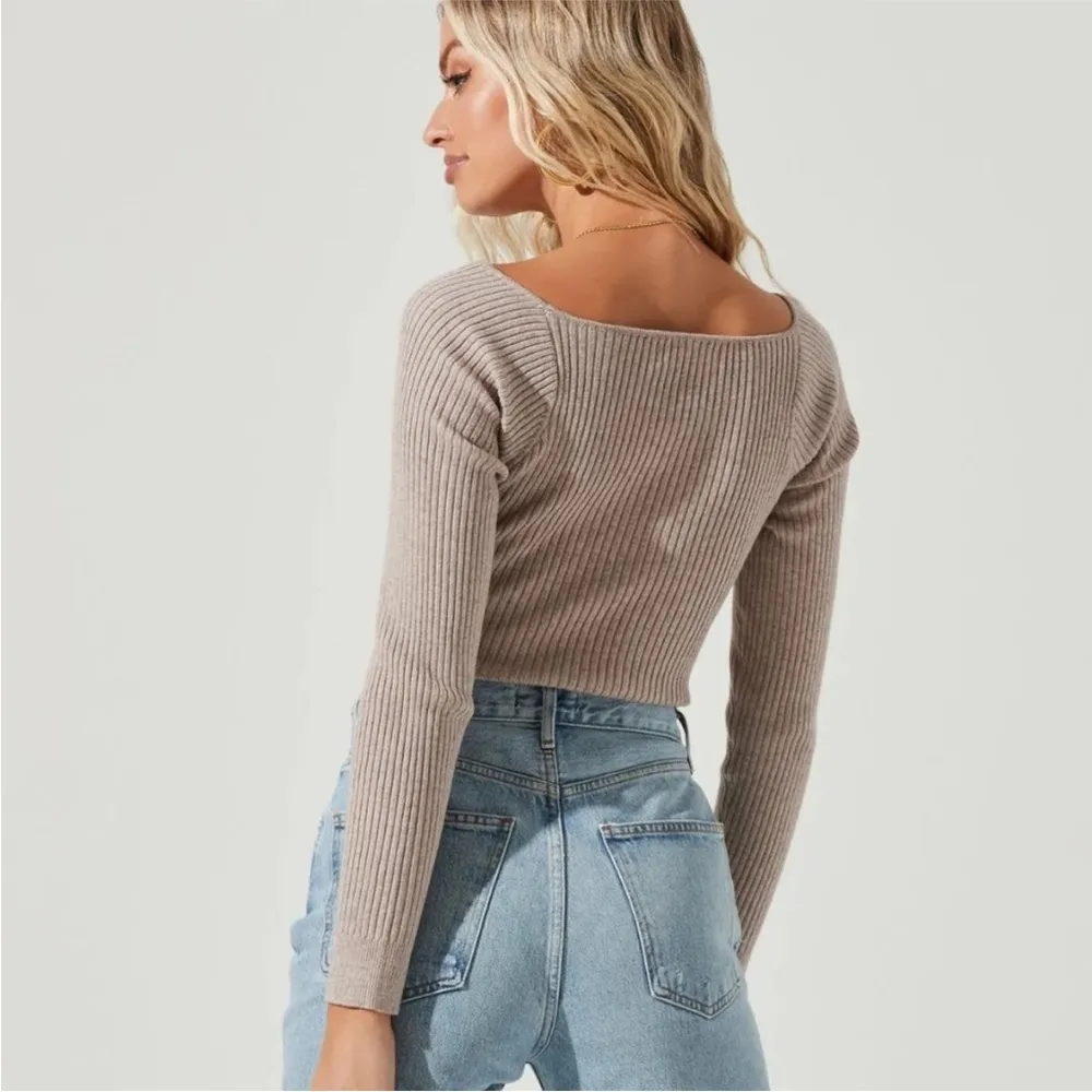 ASTR The Label • Taupe Ribbed Silverlake Bodysuit - Image 2