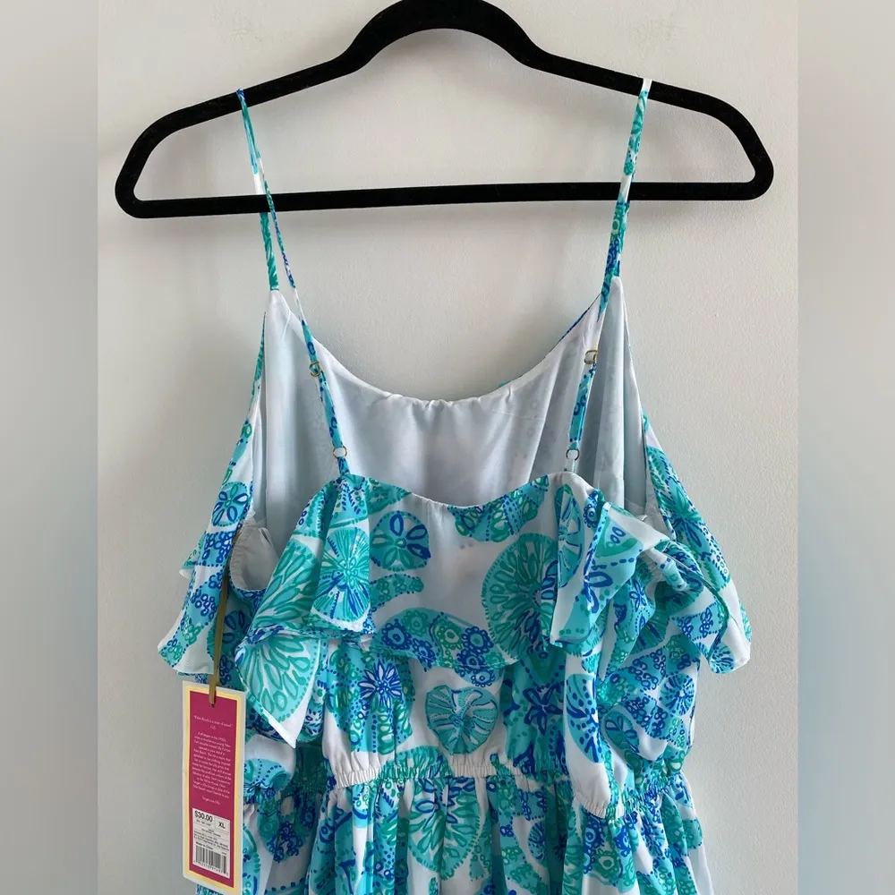 Lilly Pulitzer For Target Ruffle Mini Dress In Sea Urchin Size XL New With Tag Blue - Image 10