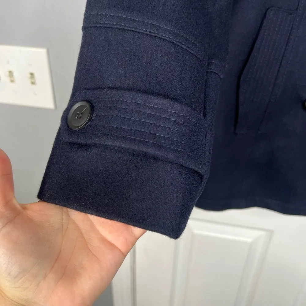Sz S Lucky Brand Navy Blue Double Breasted Peacoat $200 MSRP - Image 5
