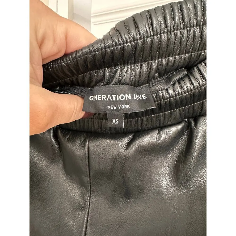 Generation Love Vegan Leather Cargo Jogger Black size XS - Image 5