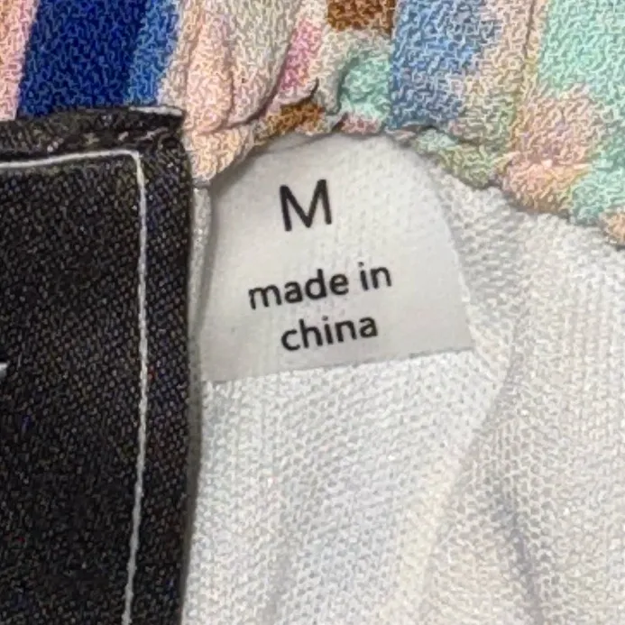 Ninety Clothing Co Pleated Skirt Watercolor Print Pink Blue Women’s Medium M - Image 10