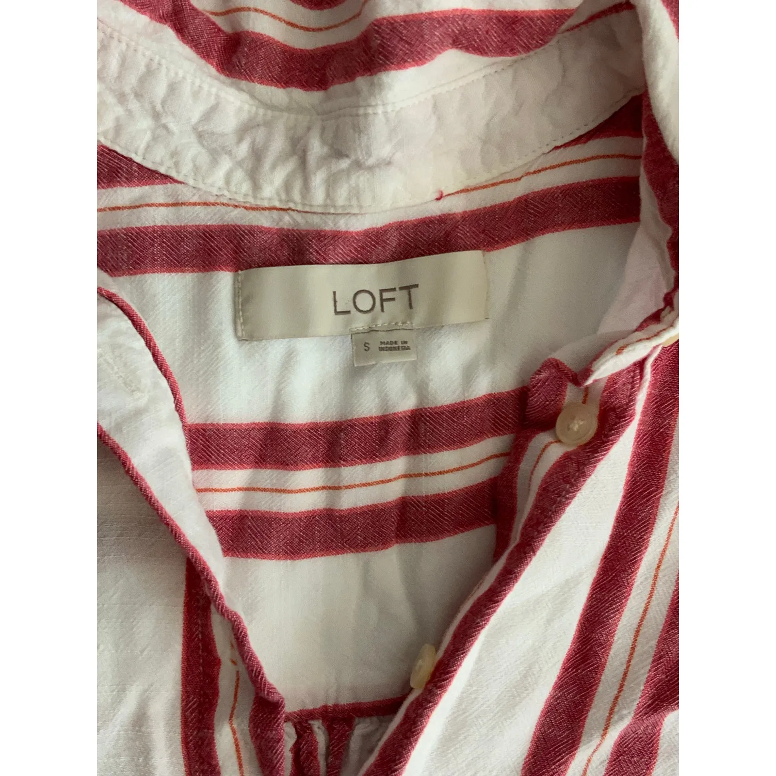 Loft striped‎ blouses women's size small - Image 5