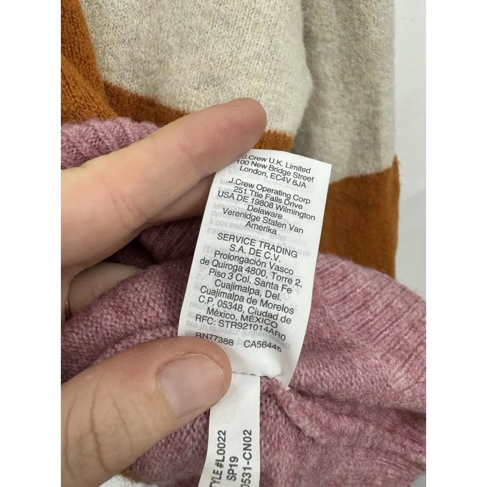 Madewell Wool Blend Striped Sweater Women Small Multicolor Balloon Sleeve Alpaca - Image 7