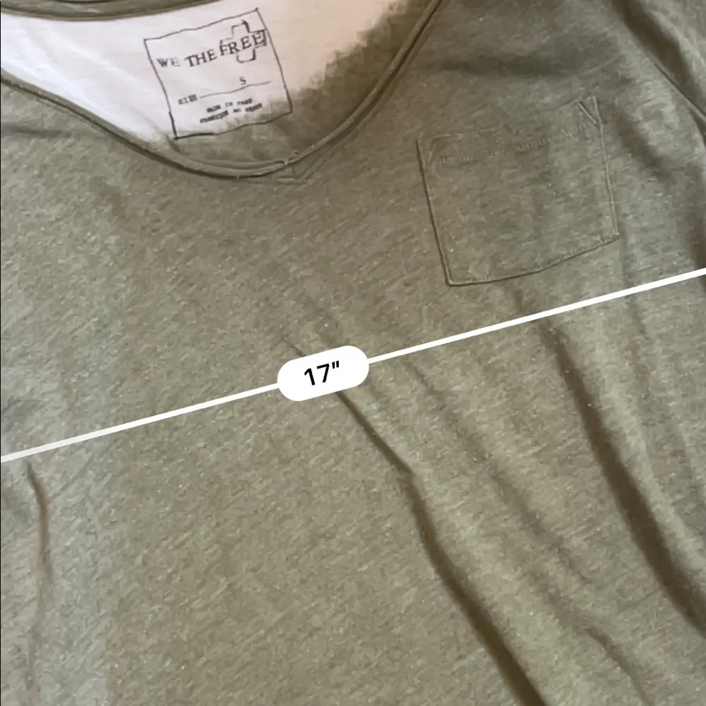 Free people olive green comfy tee - Image 4