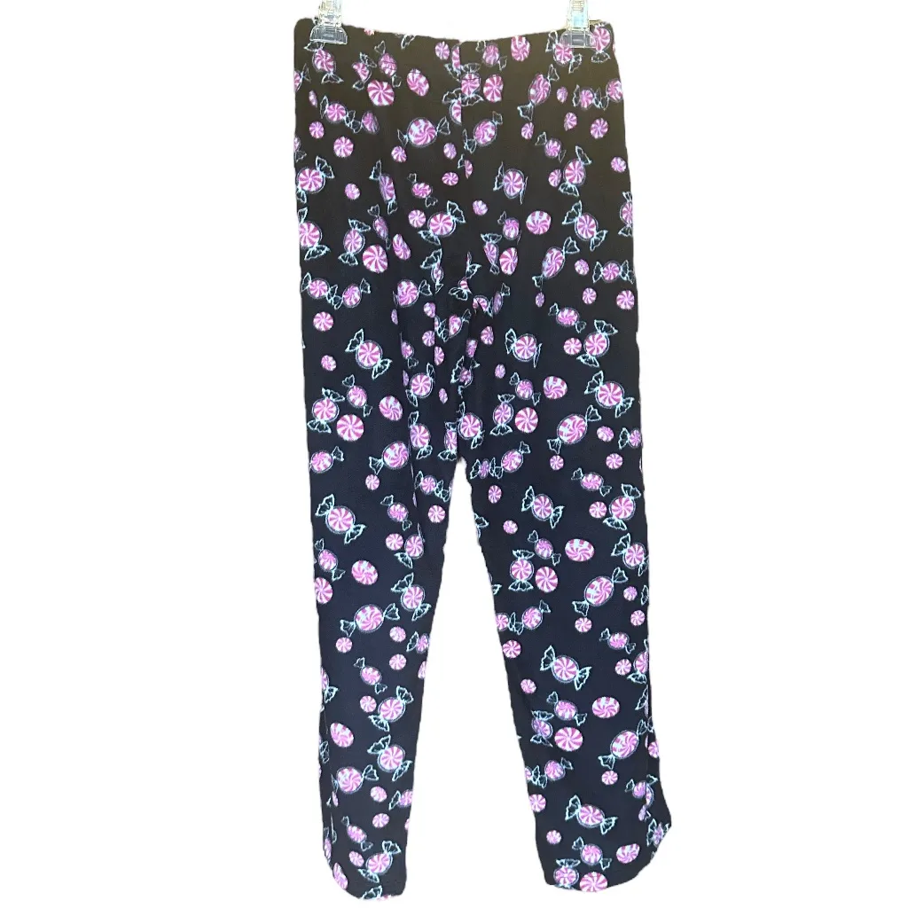 Christmas Candy Pajama Pants‎ Sz L Black Size L - Image 4
