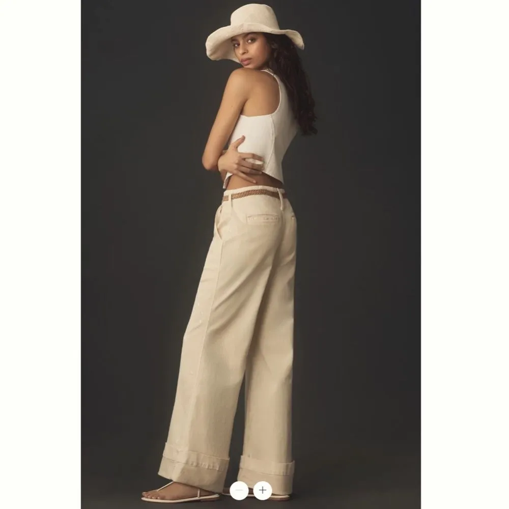 Anthropologie Pilcro Slouchy Full-Length Paint Splatter Trousers - Image 2