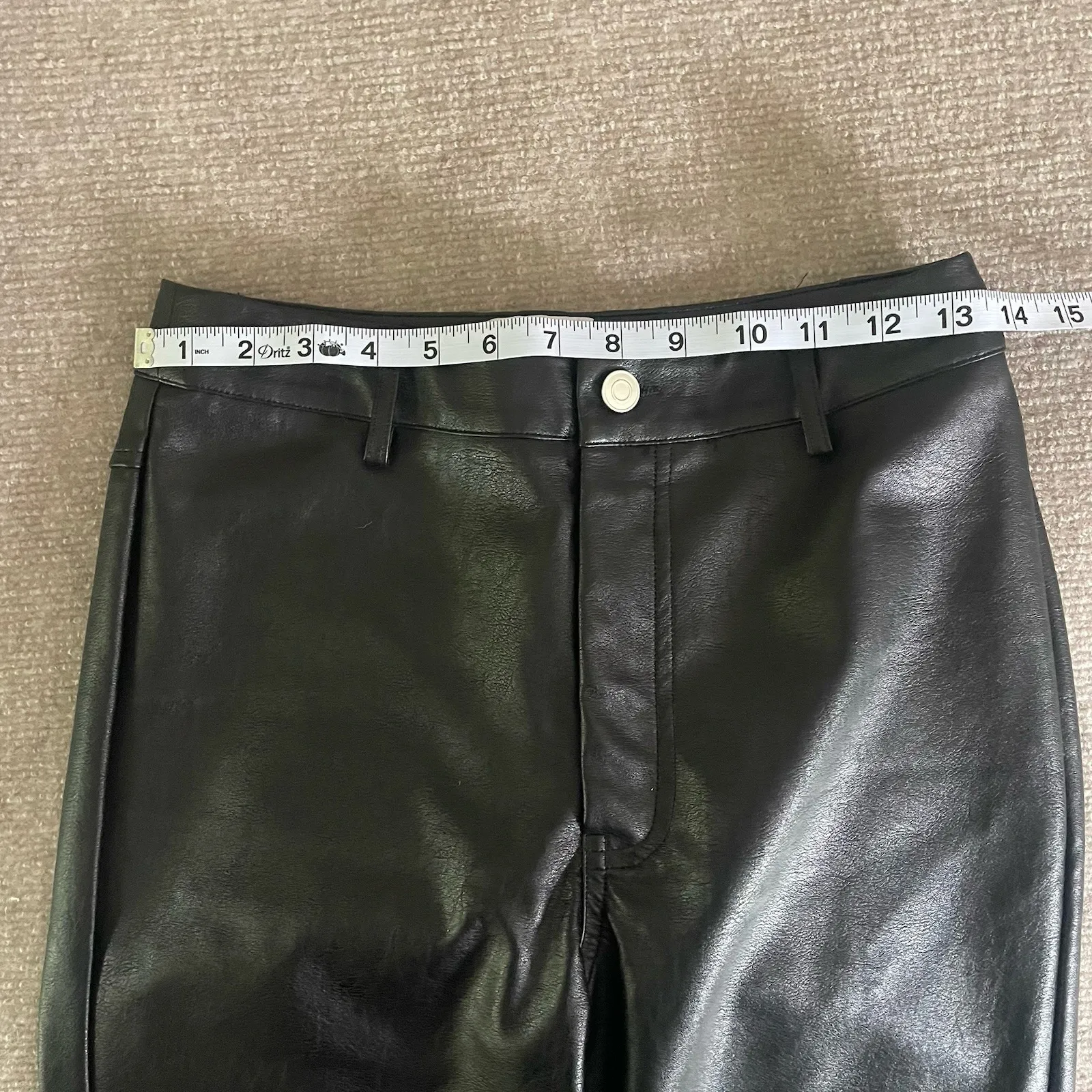 Princess Polly‎ Black Faux Leather Pants Women's 4 Vegan High Rise Straight Leg - Image 8