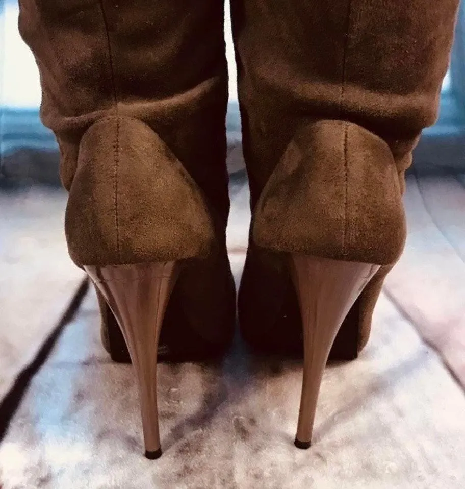 Sheikh Over Knee Boots Brown Size 7 - Image 8