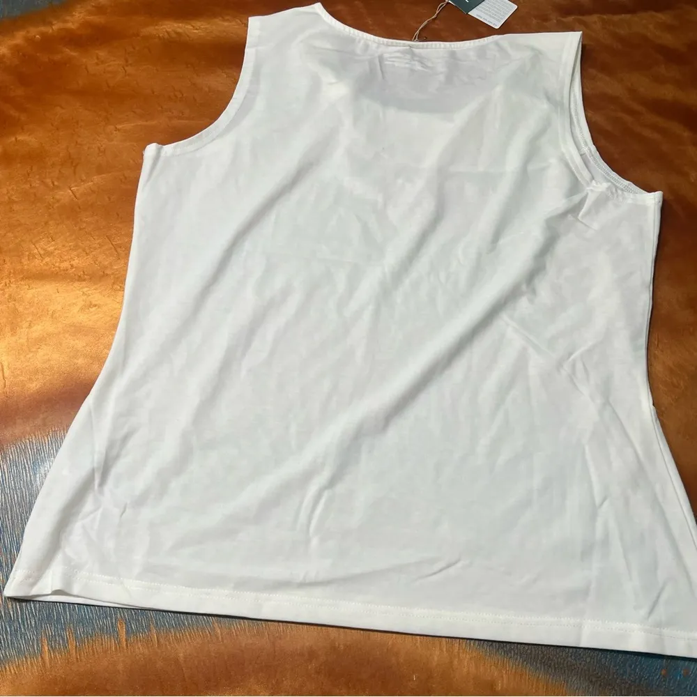 NWT Royal Robbins Essential Tencel White Sleeveless Tank Top XL - Image 6