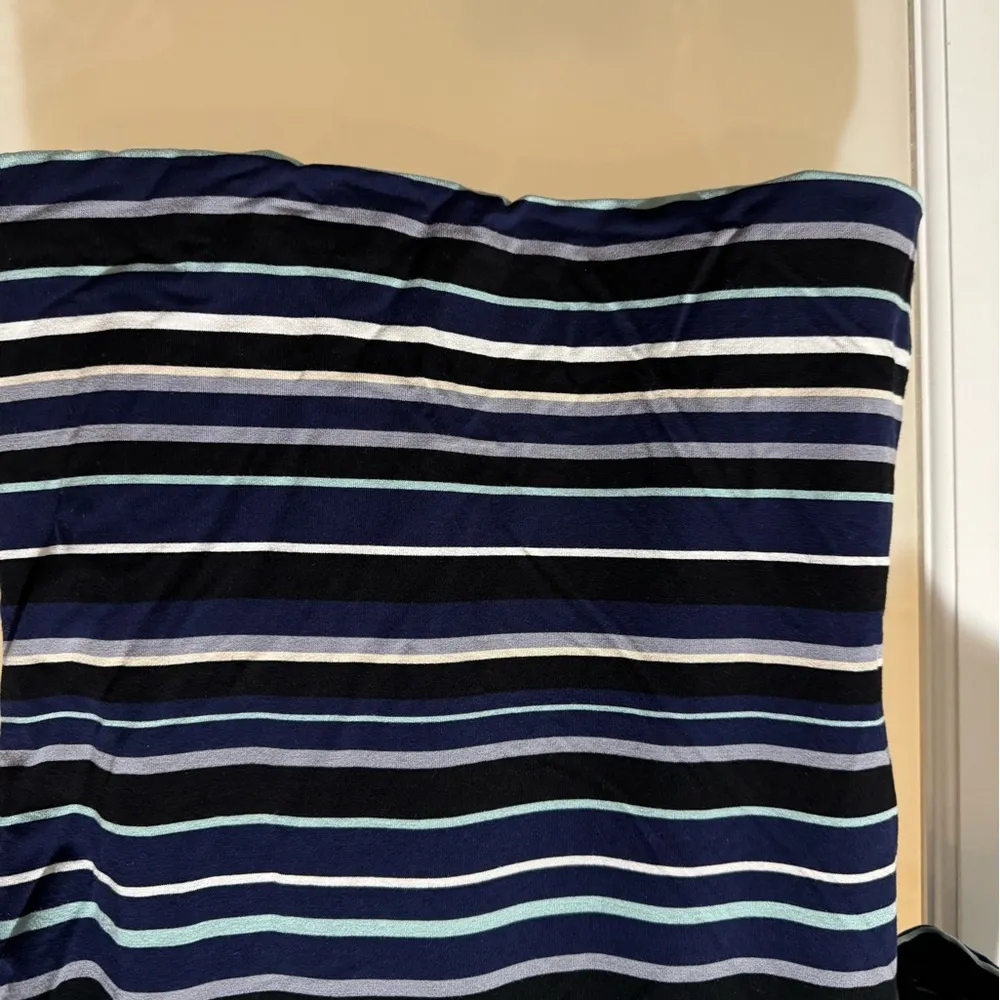 White House Black Market Striped Blue and Black Women's Top Size S Career Office - Image 7