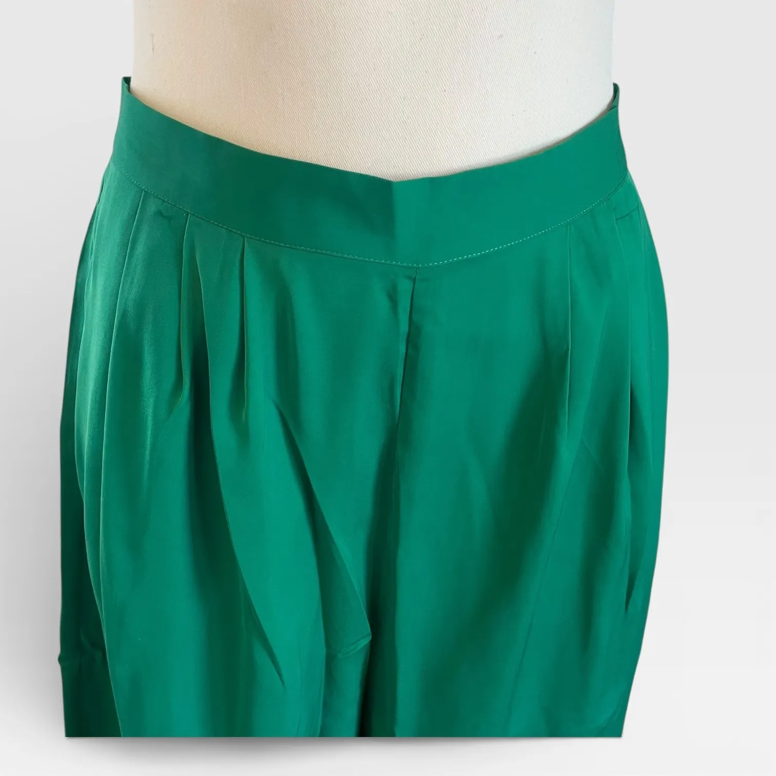 Spring + Mercer Emerald Green Wide Leg Resort Pants Size L NWT Size L - Image 4