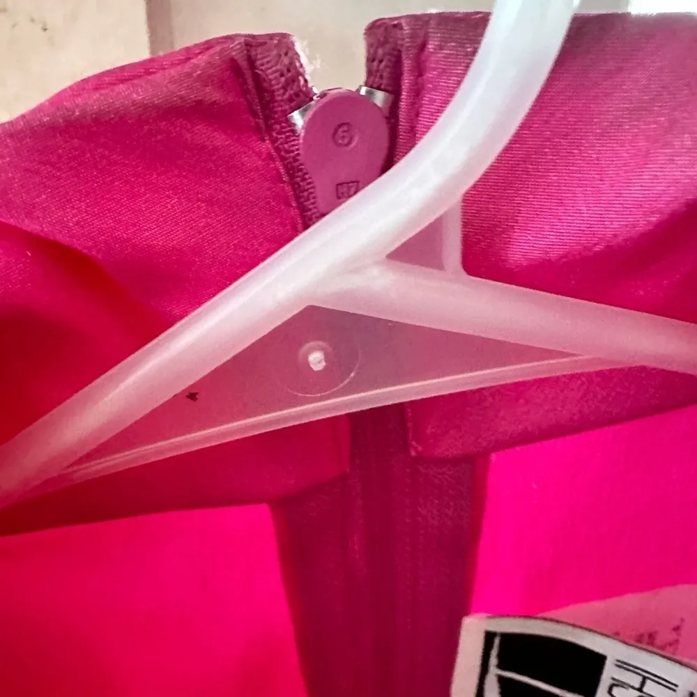 Tadashi Vintage Hot Pink Faux Wrap Sleeveless Blouse - Image 7