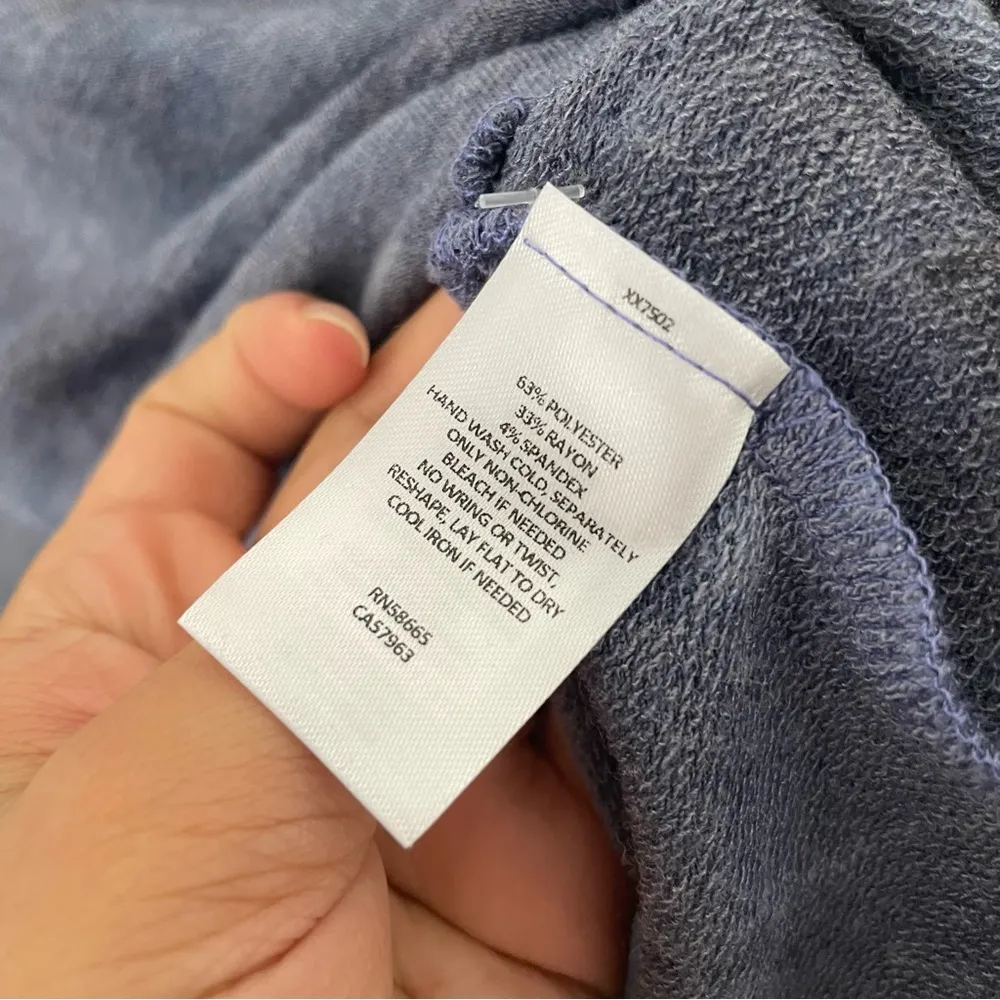 Abound Women's Tie Dye Half Zip Long Sleeve Cropped Sweatshirts Blue Size L, NWT - Image 10