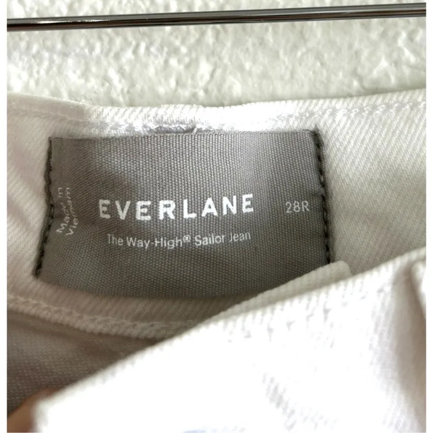 Everlane The Way High Sailor Jean in Bright White 28 R - Image 4