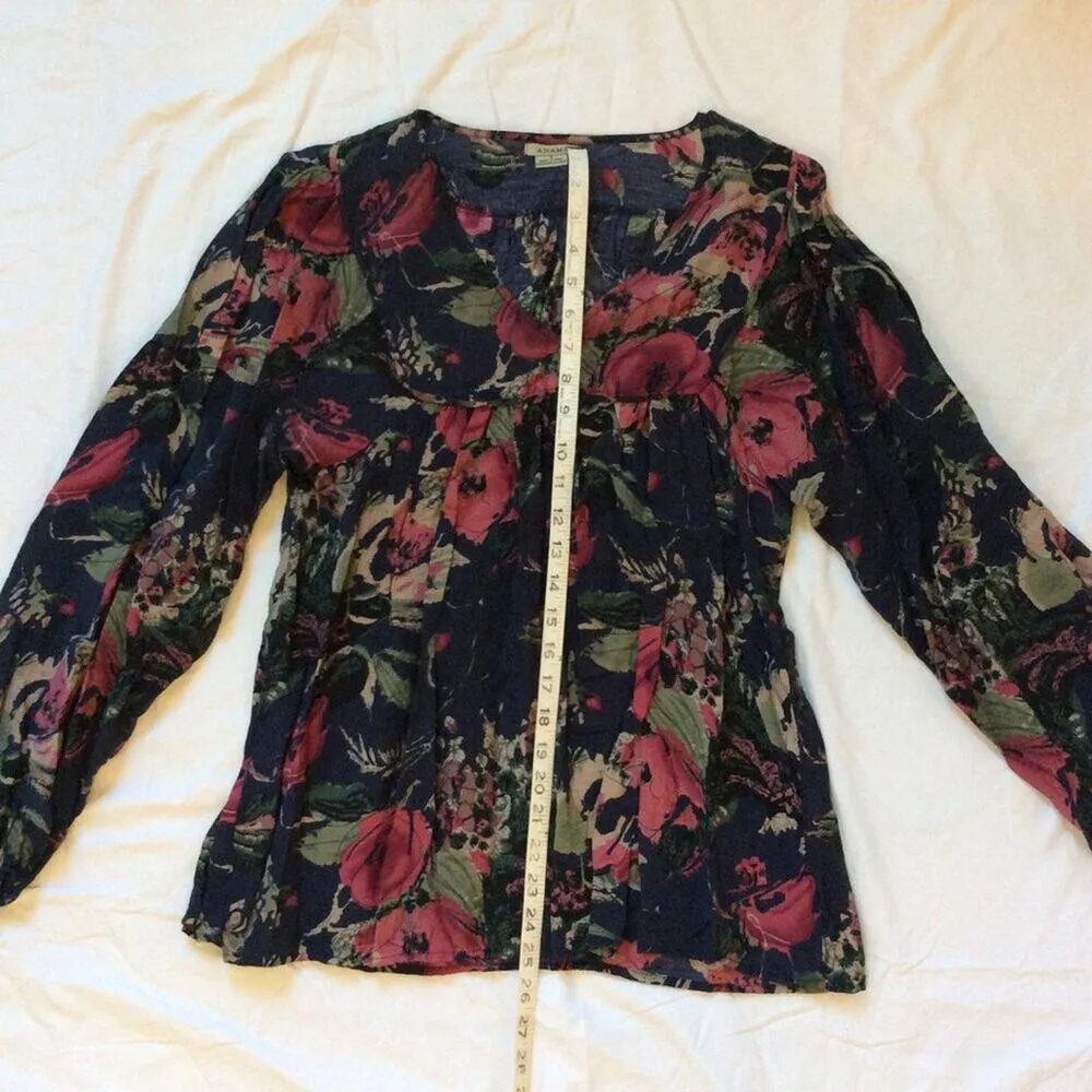 Anthropologie EUC Vintage Anama Multicolor Floral Blouse - Size S - Image 3