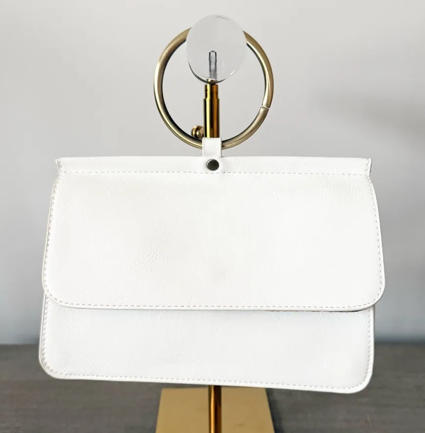 Joy Susan Aria Ring Bag with Crossbody Strap in Off White - Image 1