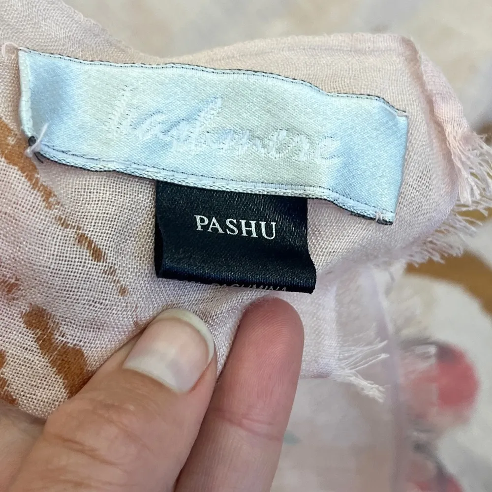 Kashmere Pashu Pashmina & Silk Painted Scarf - Image 4