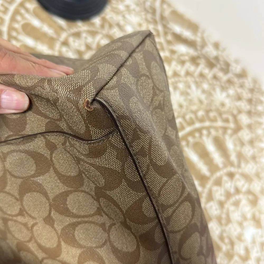 - Coach Brown Signature Tote - Image 8