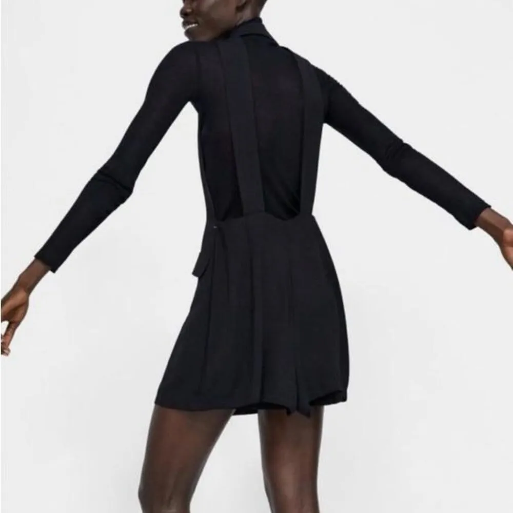 ZARA Black Sleeveless Double-Breasted Playsuit Romper Size XS - Image 4