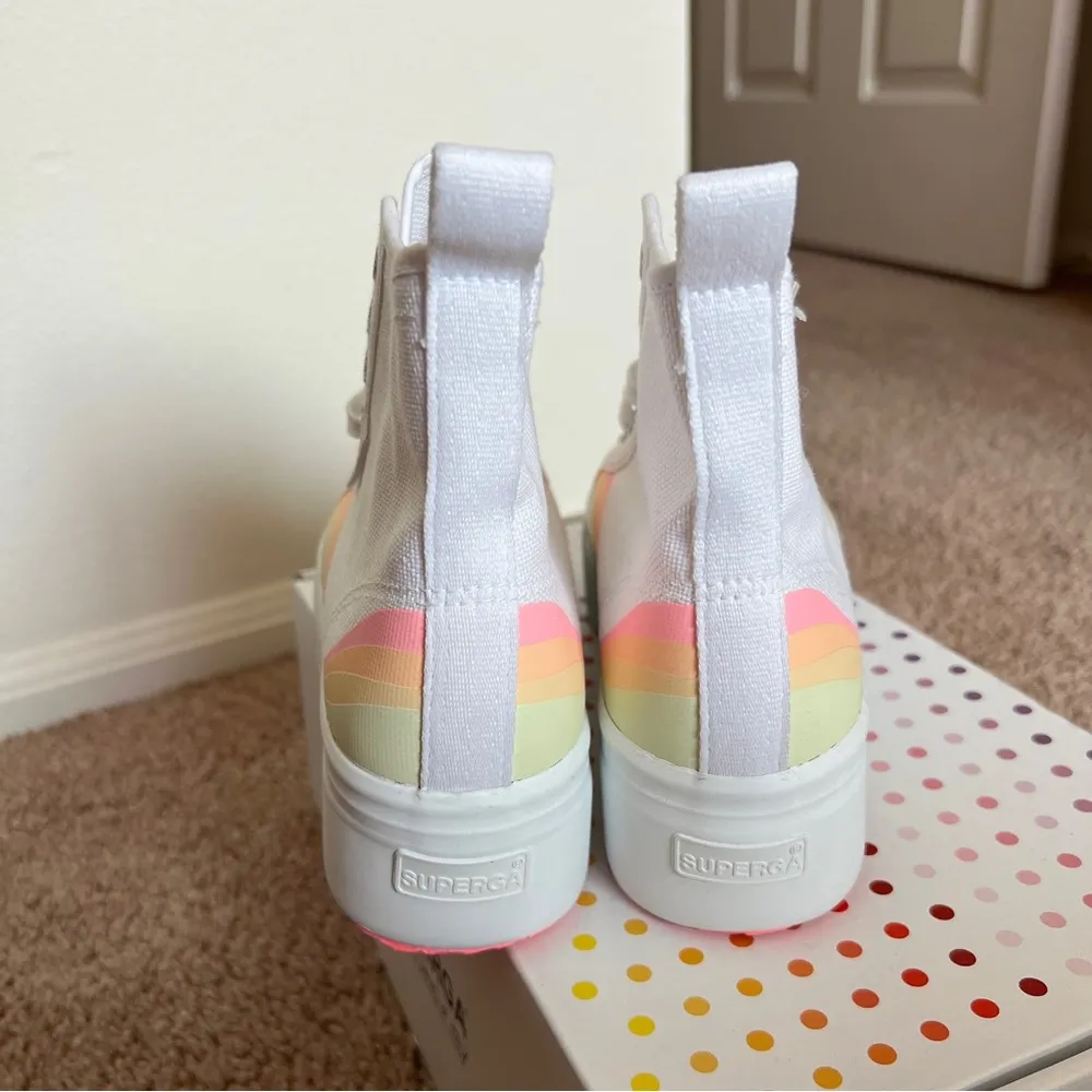 NIB Superga Rainbow Platform High Tops - Image 11