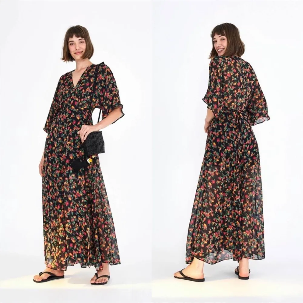 Farm Rio Mjni Cashew Wrap Maxi Dress - Image 3