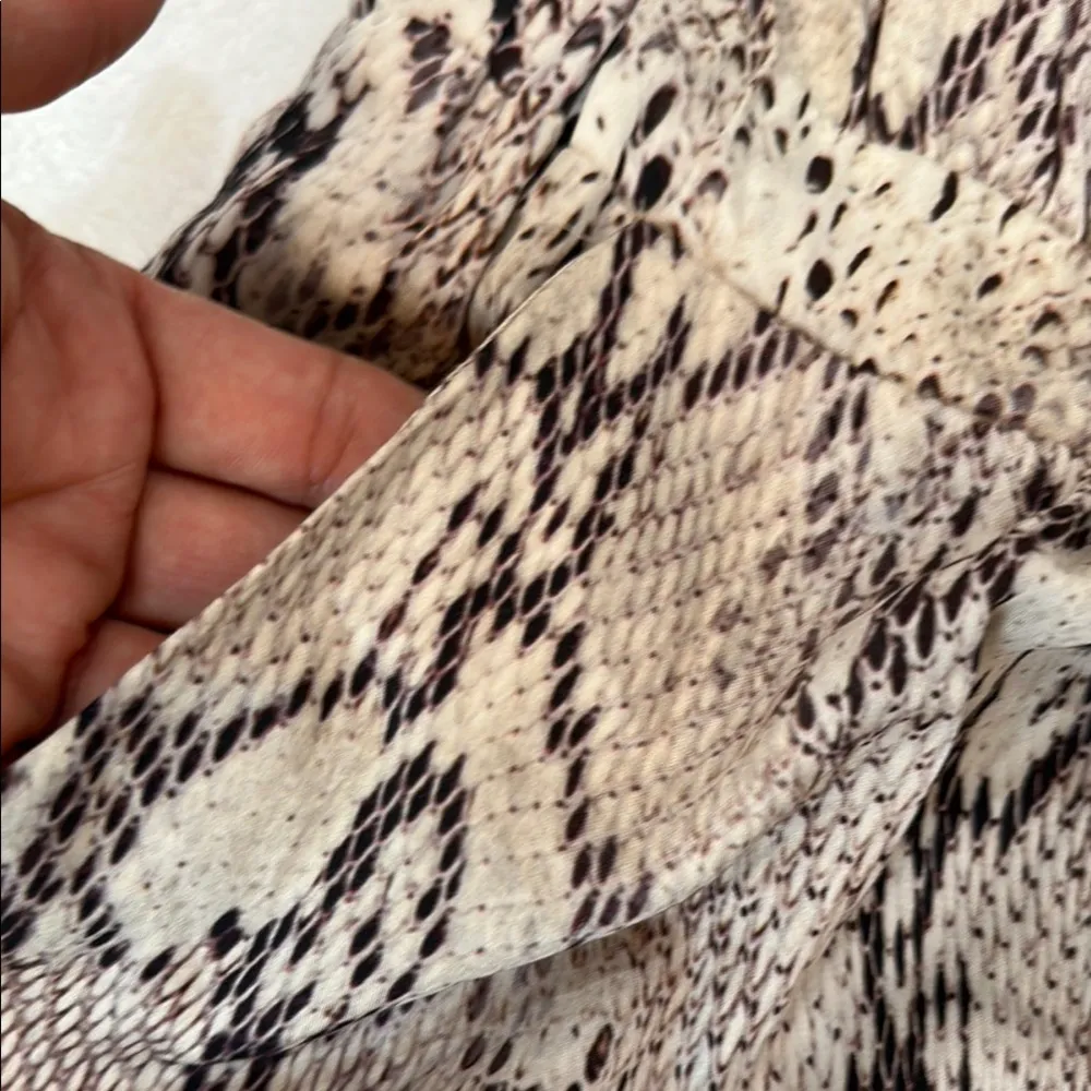 Lavender Brown Gray Snake Print Jumpsuit size S - Image 10