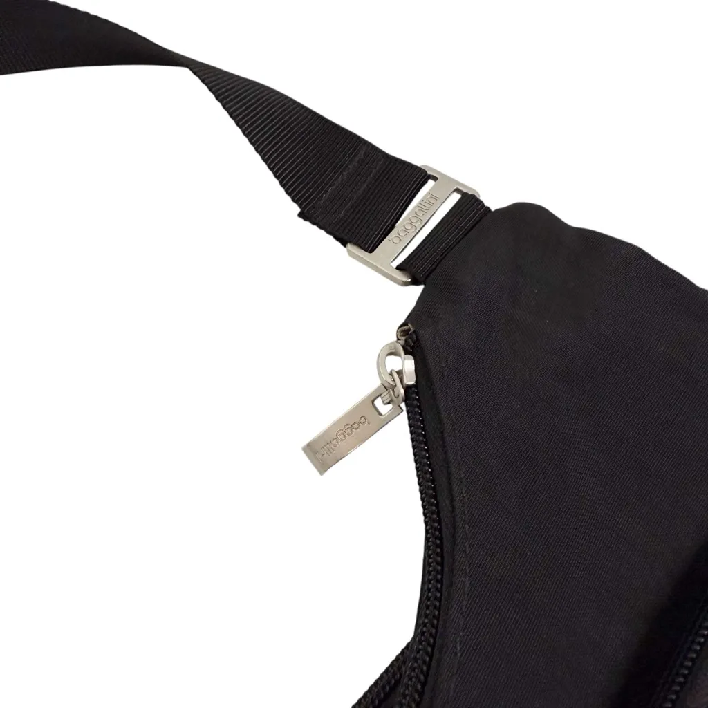 Baggallini Criss Cross Crossbody in Black with Sand Lining - Image 14