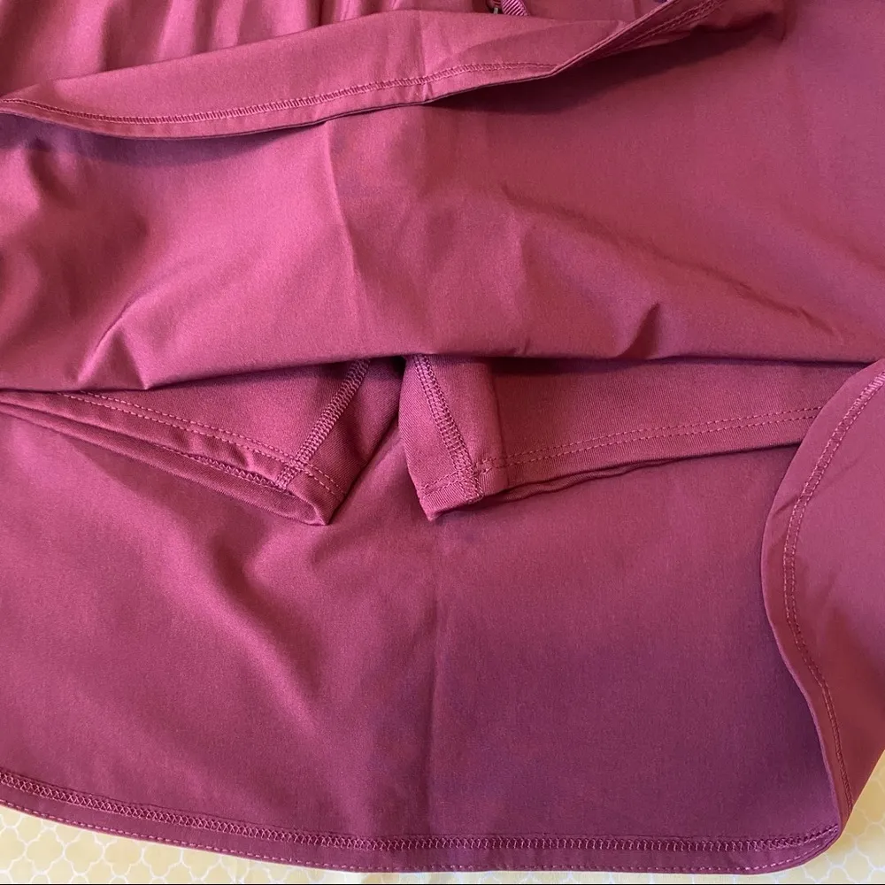 Athletic Work Burgundy Skirt with Under Short - Image 2