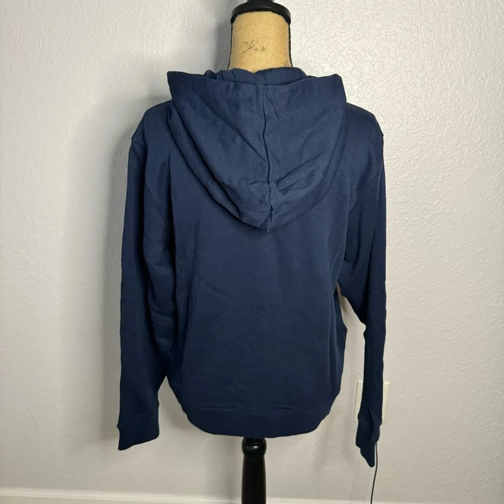 NWT Allbirds Women Size L Navy Night Blue R&R Pullover Hoodie Pima Cotton Hemp - Image 11