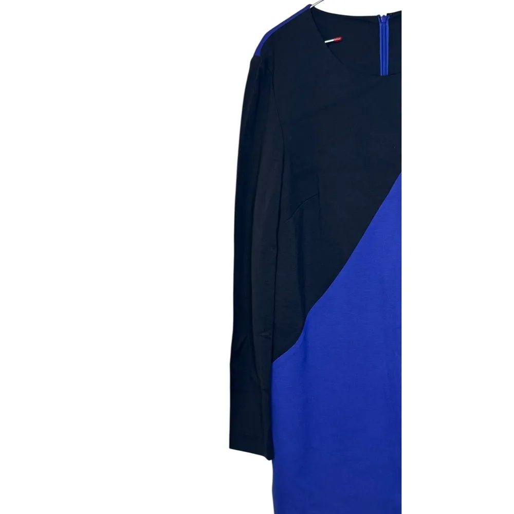 W By Worth Women Dress Block Cutout Shift Knit Colorblock Purple Rootbeer 12 NWT - Image 4