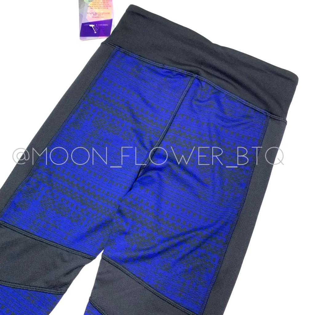 Threads 4 Thought Blue & Black High-Waisted Leggings – Sustainable Activewear - Image 12