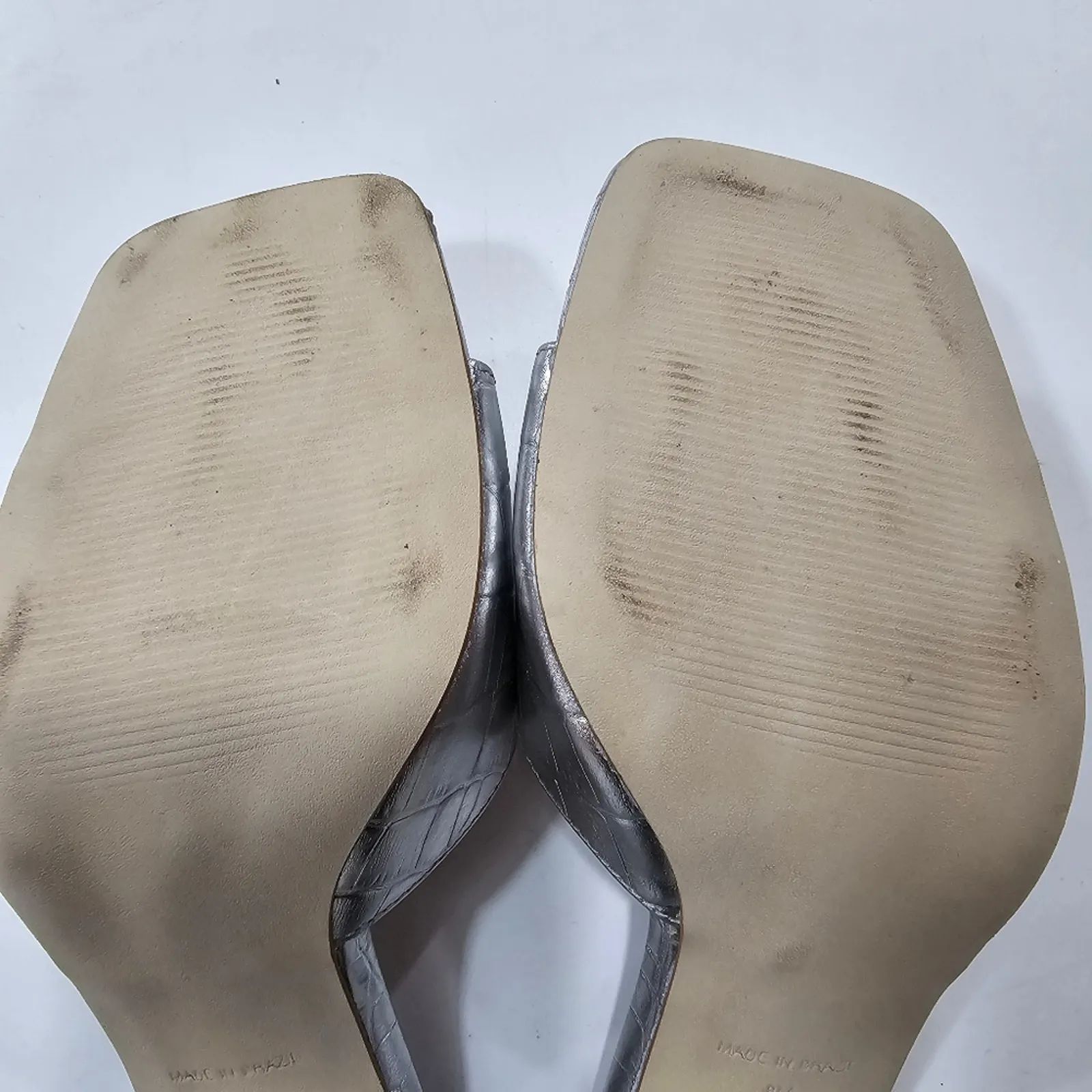 Steve Madden Alaya Sandal in Silver Croco Size 8 - Image 9