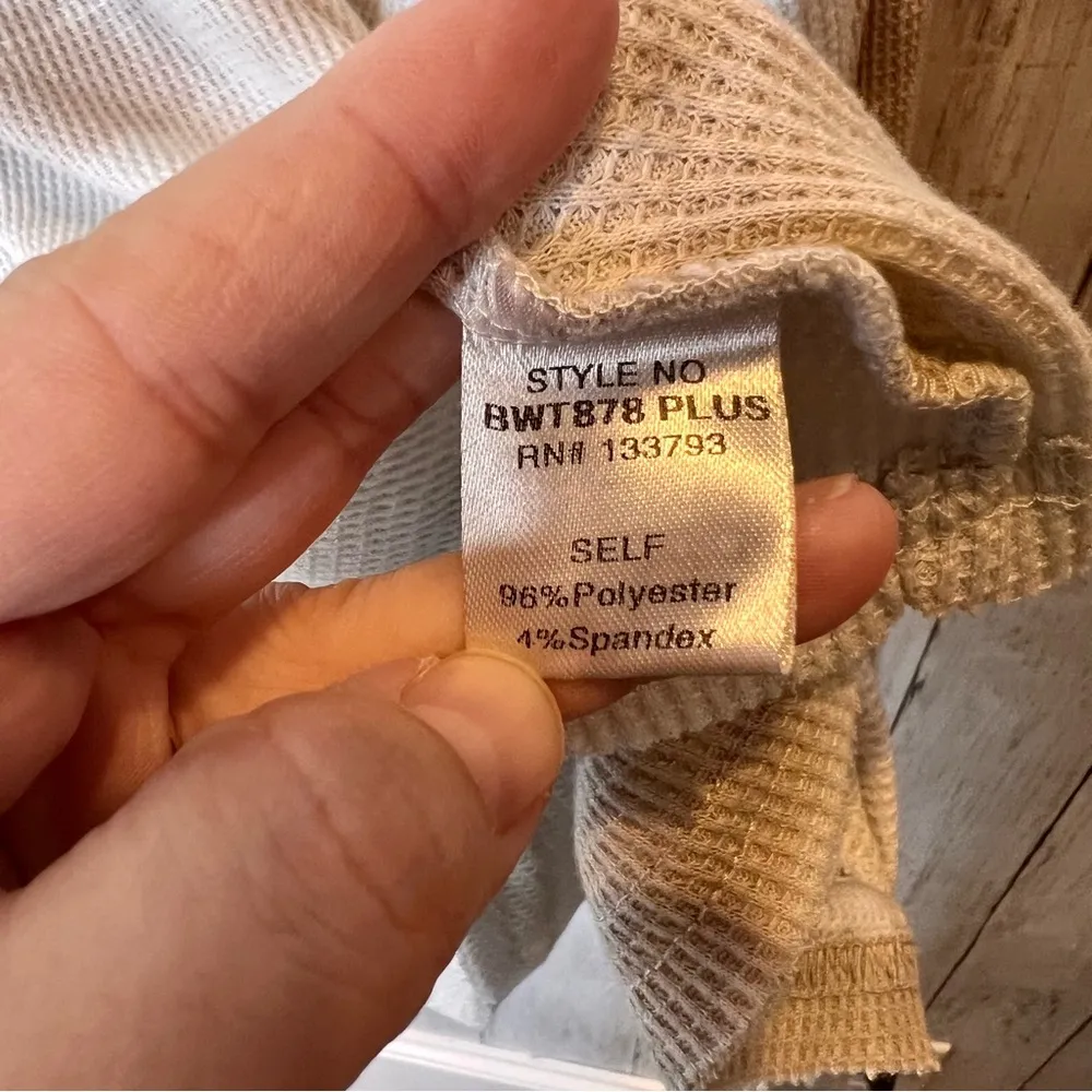 POL Ribbed Long Sleeve Henley M2 - Image 3