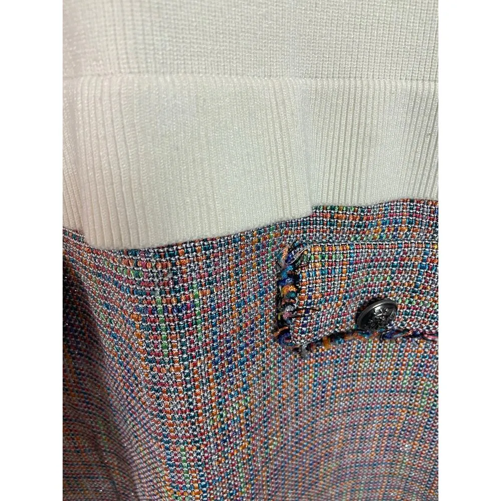 Ted Baker Mayumid Tweed-skirt Sleeveless woven mini dress size 5 - Image 3