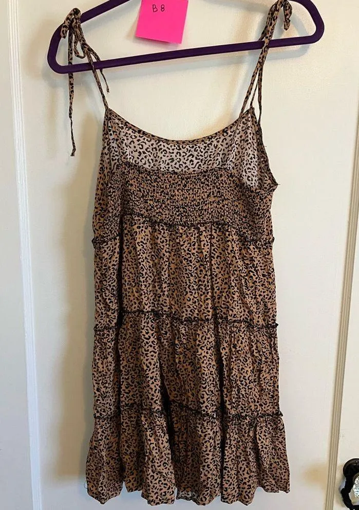 Leopard print sun dress Tan Size L - Image 4