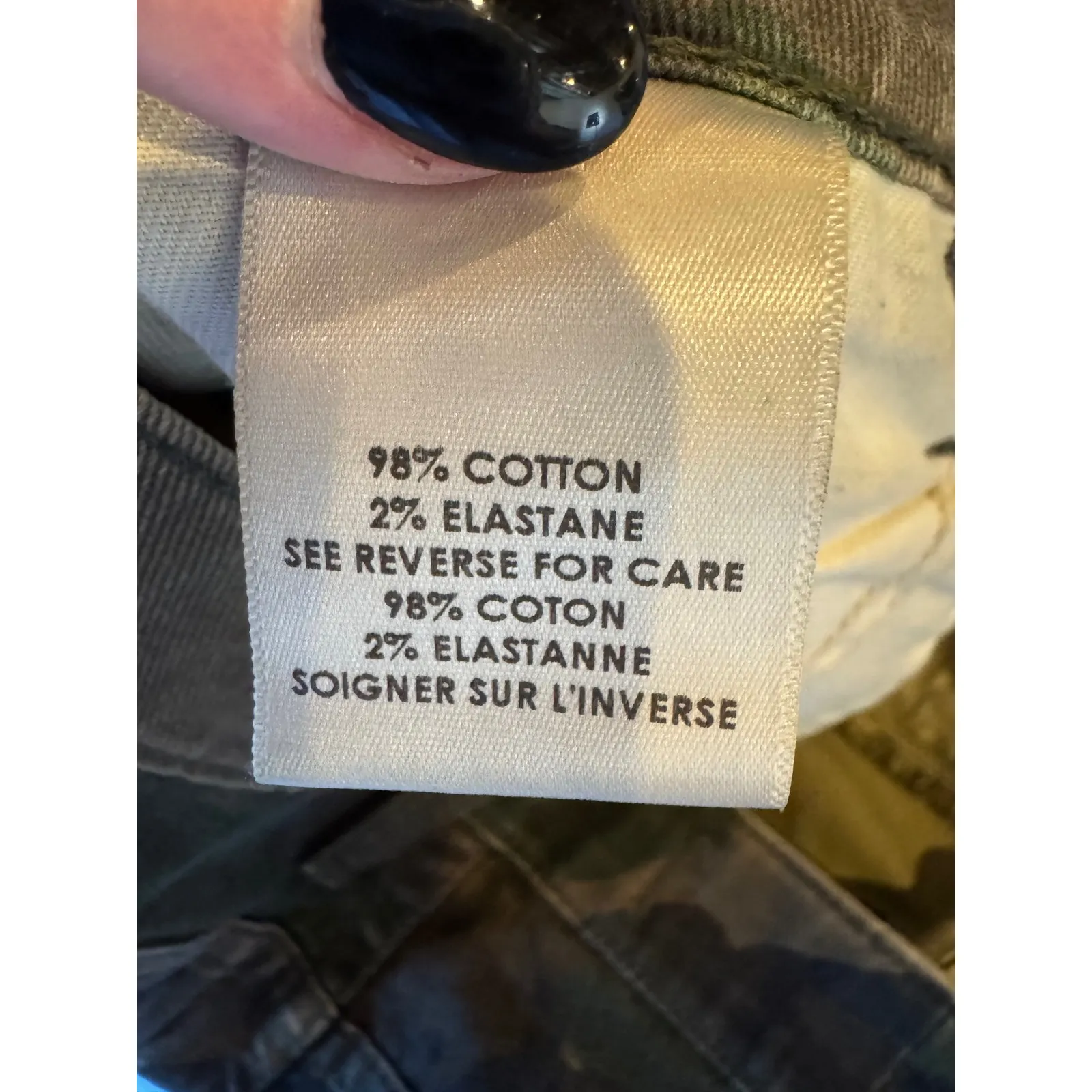 TEXTILE Elizabeth and James Jeans Women 25‎ Green Camo Skinny Debbie Streetwear - Image 10