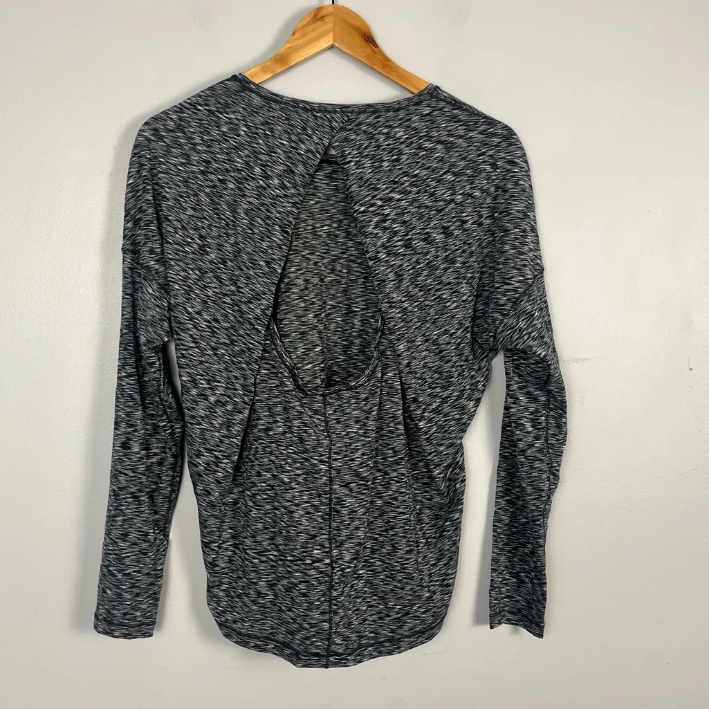 Lululemon Get Set Long Sleeve Spaced Out Space Dye Black White size 4 READ - Image 5