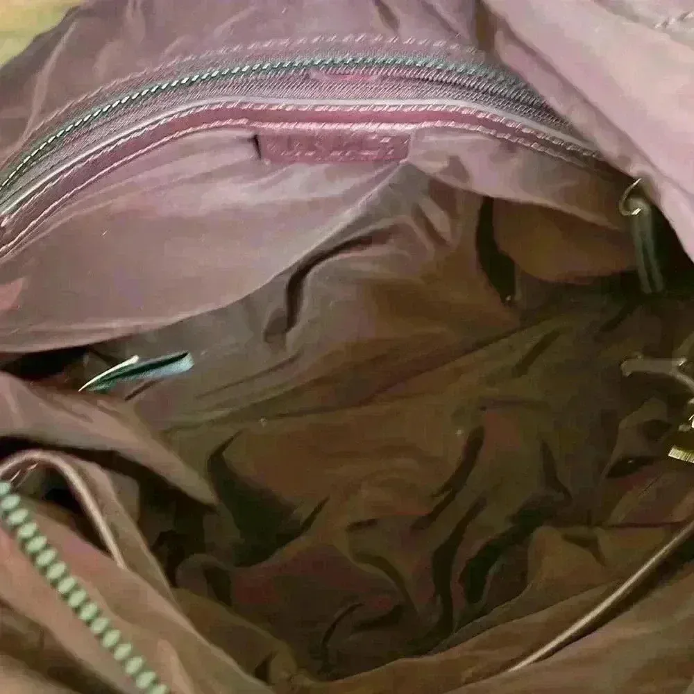 INC maroon, quilted nylon tote bag Purple - Image 5