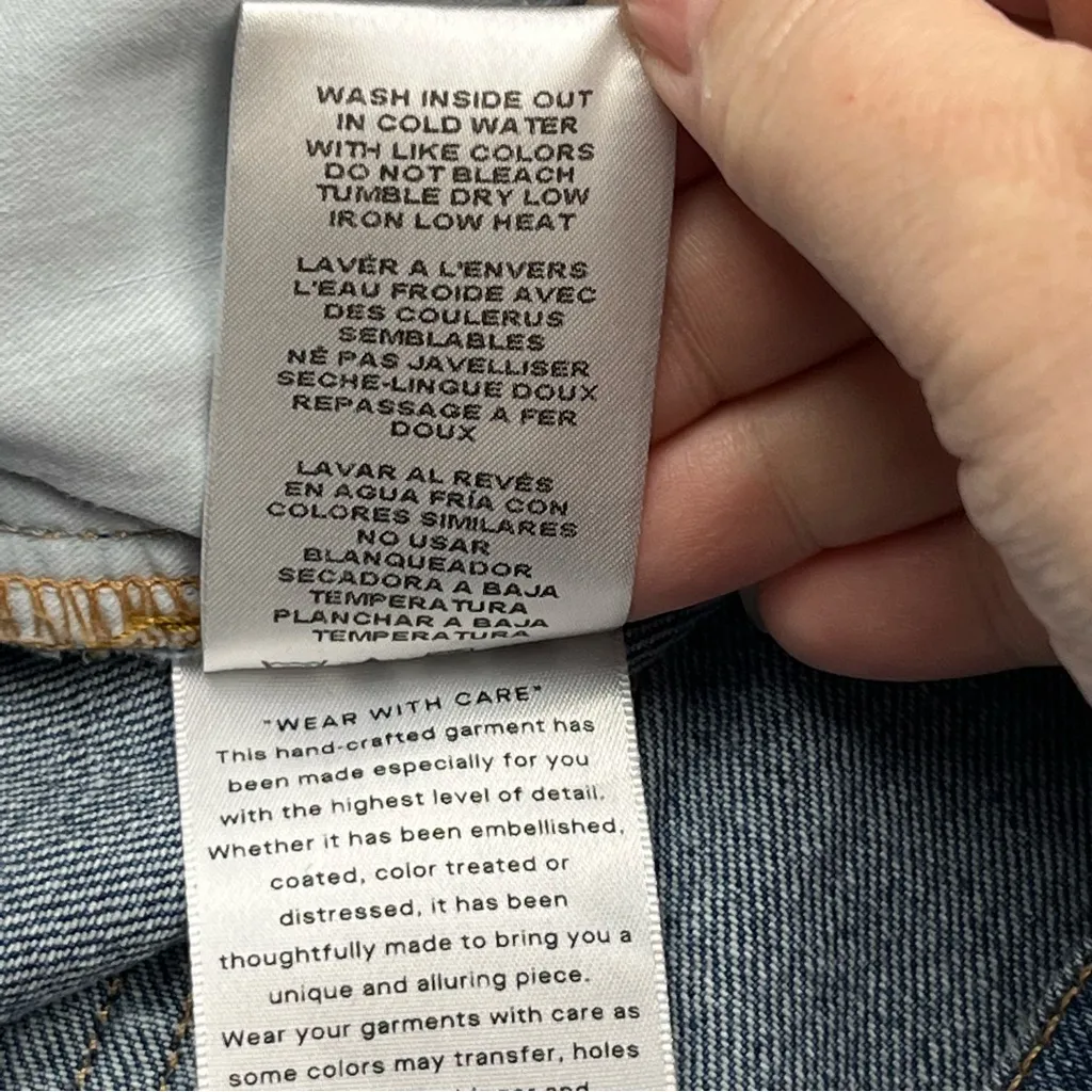 Good American Good 90s Blue Denim Cut-Off Jean Short Women Size‎ 18 / 42 NEW - Image 5