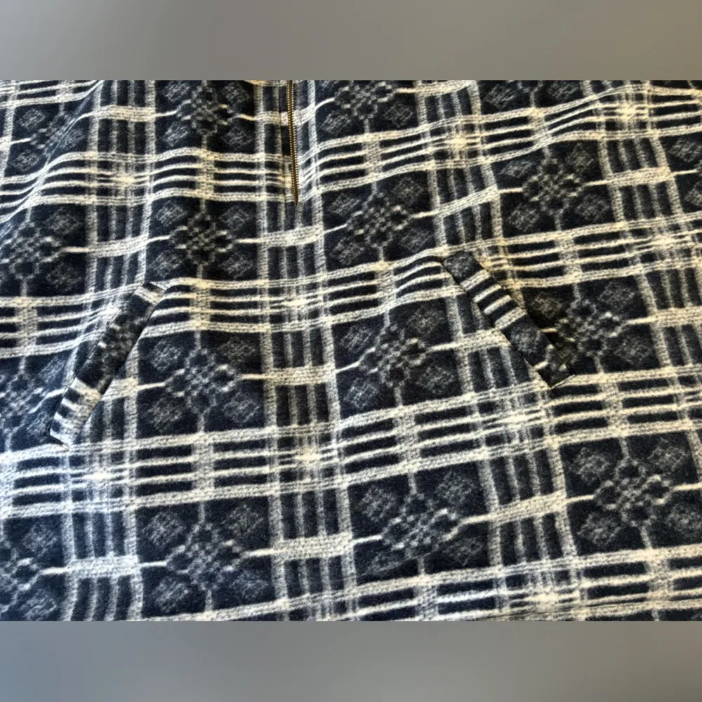 Miss You Poncho SLOUCHY Plaid OVERSIZED M/L Carbon - Image 3