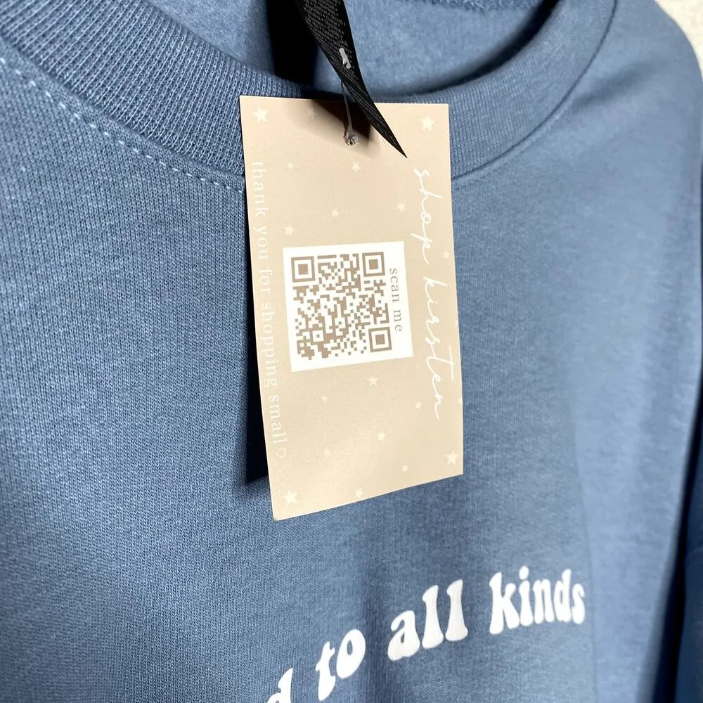 Gildan Be Kind to All Kinds Graphic Crewneck Pullover Sweatshirt Blue Large New - Image 3