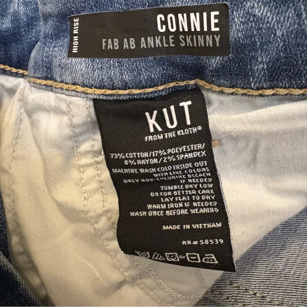 Kut From The Kloth Jeans Sz 10 High Rise Connie Fab Ab Ankle Skinny Boot ready! - Image 4