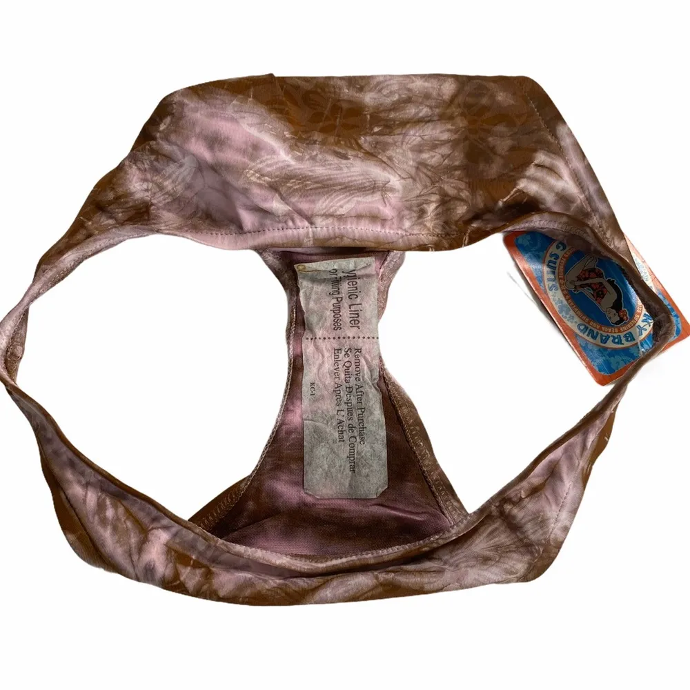 new Vintage 90’s: Lucky Brand ✌︎︎ Tie Dye Bikini Bottoms ✌︎︎ Floral Print Pink - Image 6