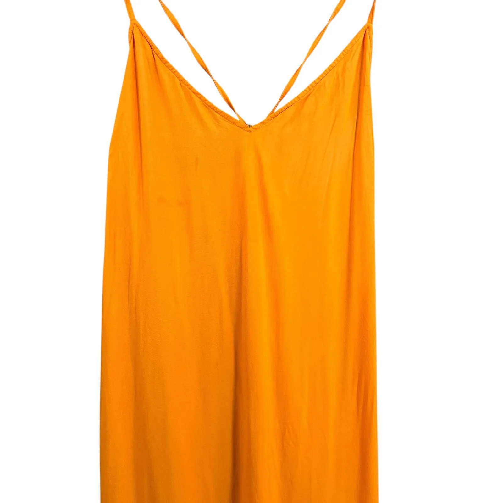 Old Navy Orange Sleeveless Sundress Maxi Dress Size 2X Rayon Resort Beachwear - Image 2