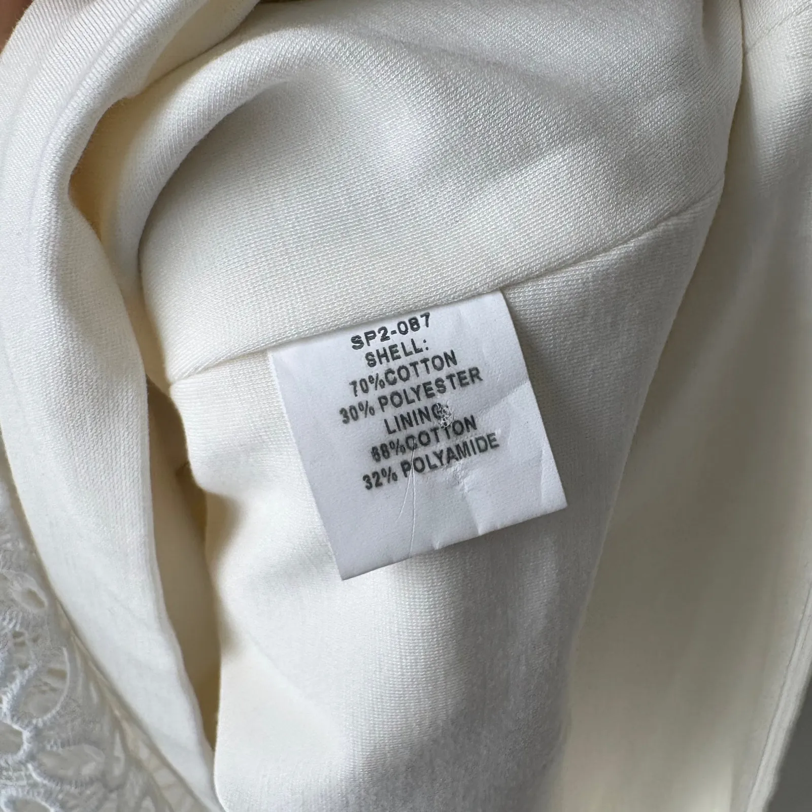 Self Portrait Dress White Lace Peplum Sleeveless Sheath Midi Dress US 10 - Image 9